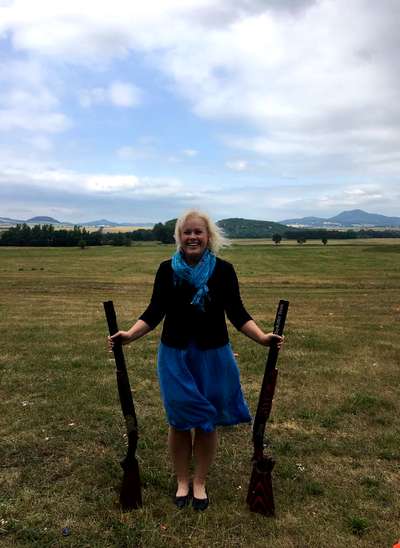 Clay pigeons shooting